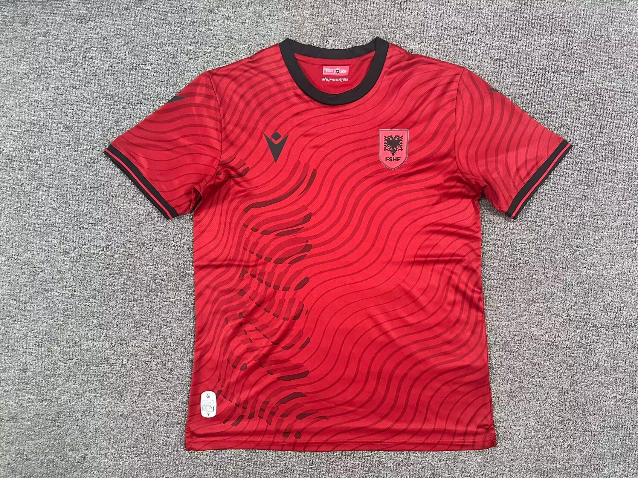 Albania Red Football Jersey Modern Design